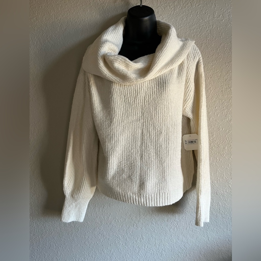 Altar’d State creamy white cowl neck sweater NWT